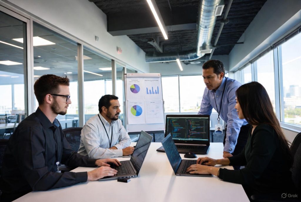 Diverse IT professionals in I-270 corridor employment Frederick